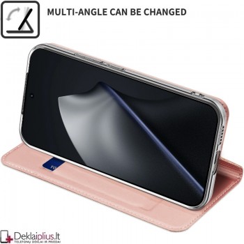 Dux Ducis Skin Pro dirbtinės odos dėklas - rausvas (Xiaomi 17T) Dux Ducis Skin Pro dirbtinės odos dėklas - rausvas (Xiaomi 17T)